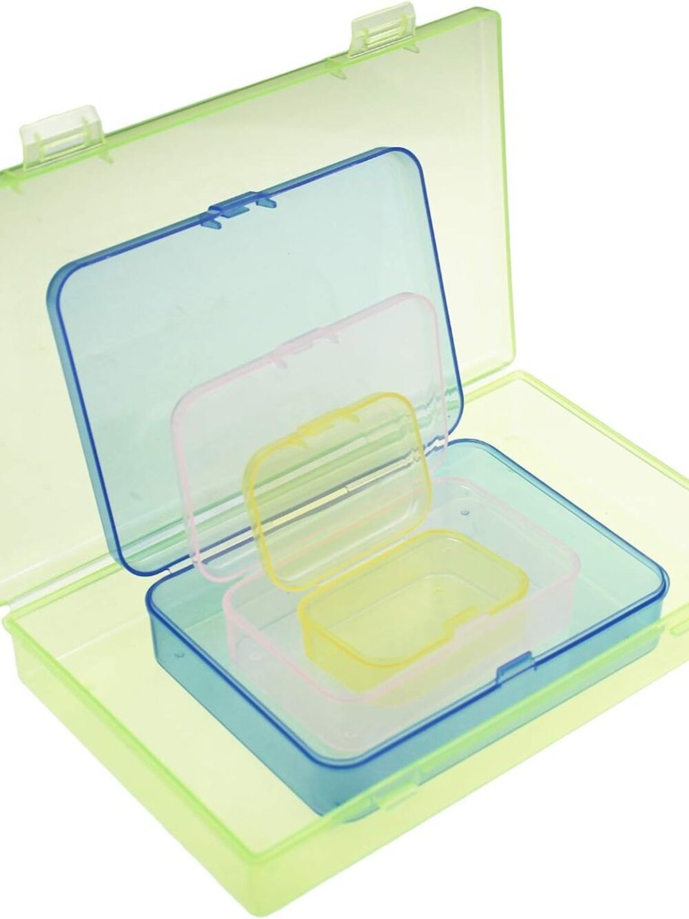 24 Pieces Mixed Sizes Colored Rectangular Plastic Boxes - Picture 6 of 8
